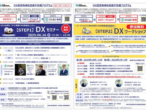 DX認定取得を目指す支援プログラム DXセミナー　６月２４日（木）１３：３０～１６：３０
