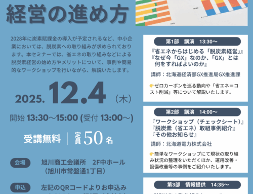 12月4日（木）～脱炭素セミナー～省エネから始める脱炭素経営の進め方
